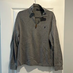 Men’s quarter-zip cotton Polo Ralph Lauren sweater, size Medium